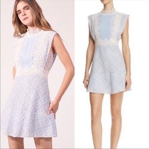 Sandro blue lace dress